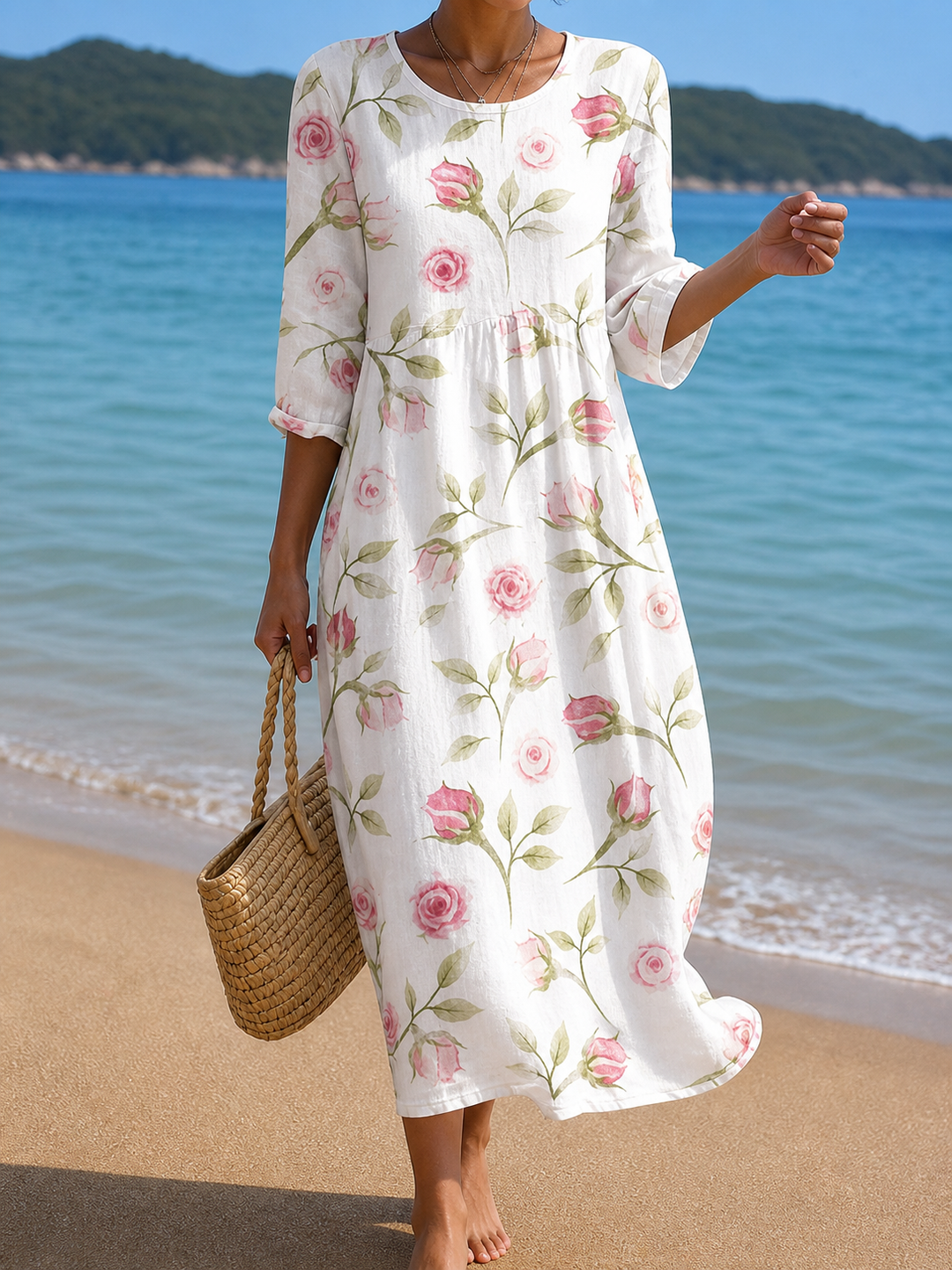 Casual Floral Print Dress for Women