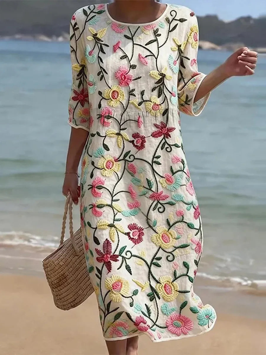 Casual Floral Print Dress for Women
