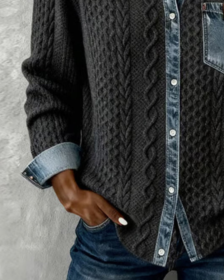 Ceir | Denim Patchwork Shirt