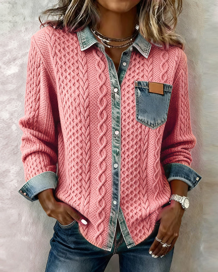 Ceir | Denim Patchwork Shirt