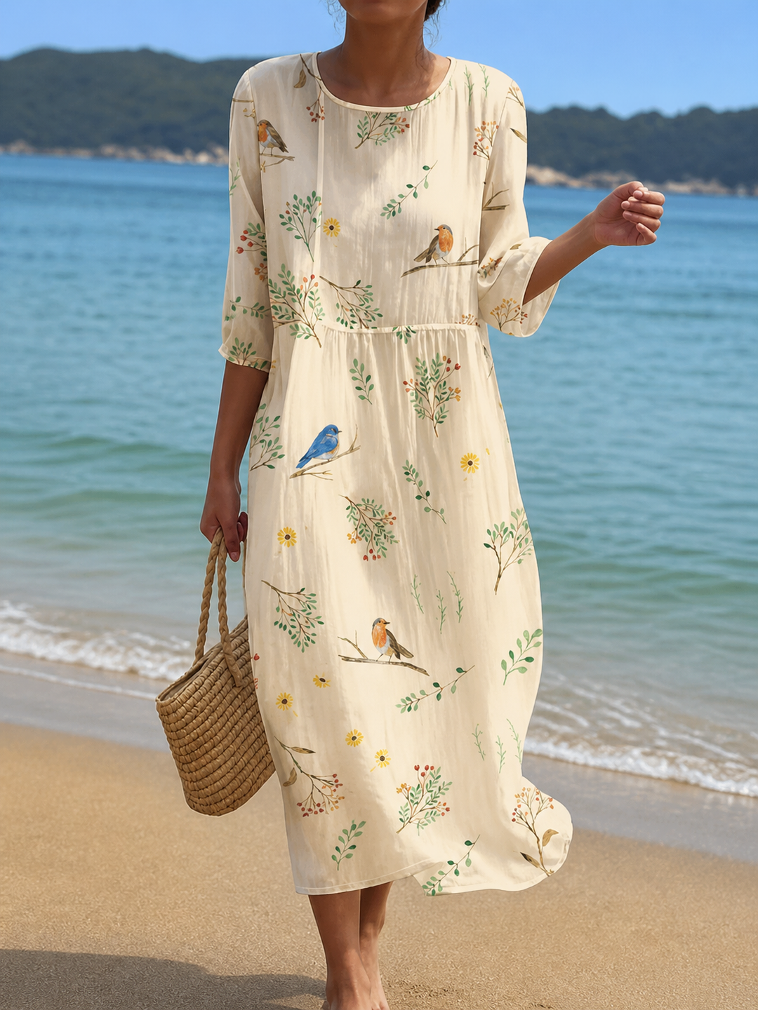 Casual Floral Print Dress for Women