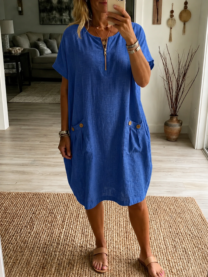 Pascale™ | Zip-Front Maxi Dress