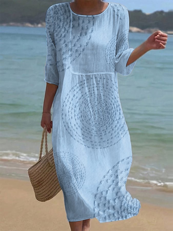 Casual Embroidered Dress for Women