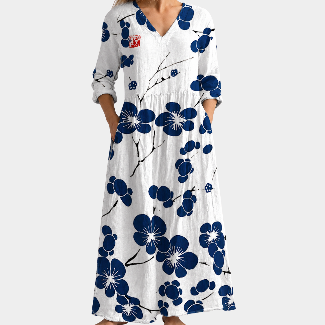 Indigo Blossom Serenity Dress