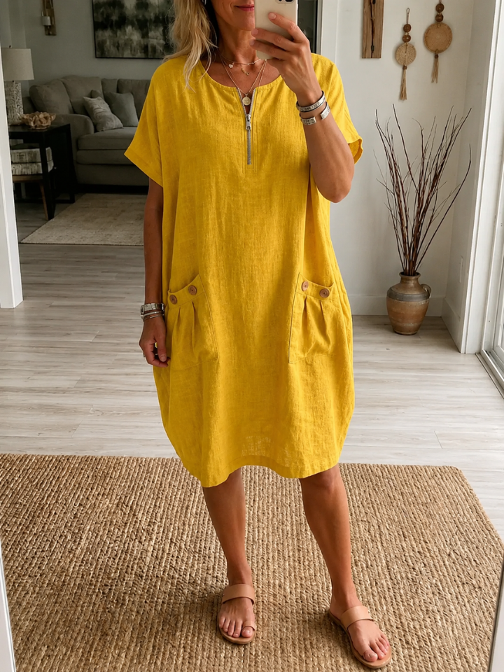 Pascale™ | Zip-Front Maxi Dress
