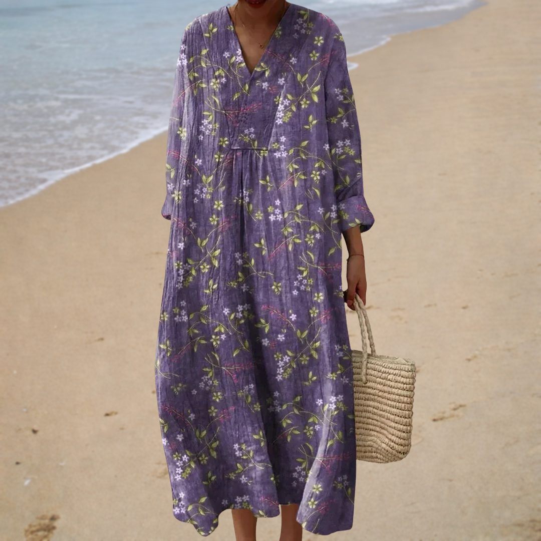Flattering Printed Summer Dress