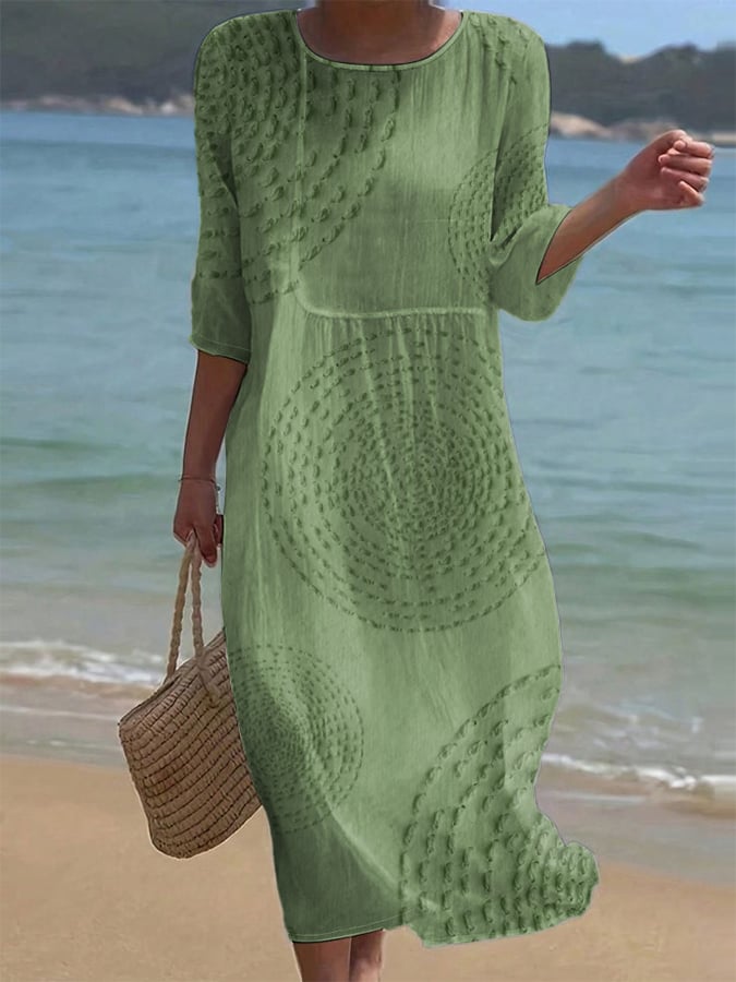 Casual Embroidered Dress for Women
