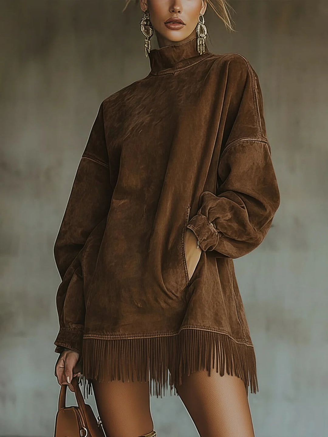 Virela | Long Sleeved Mini Dress