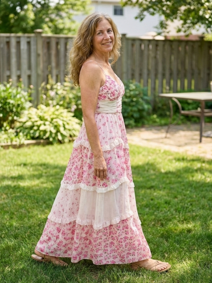 Odelia | Spaghetti Strap Ruched Bodice Floral Tiered Maxi Dress