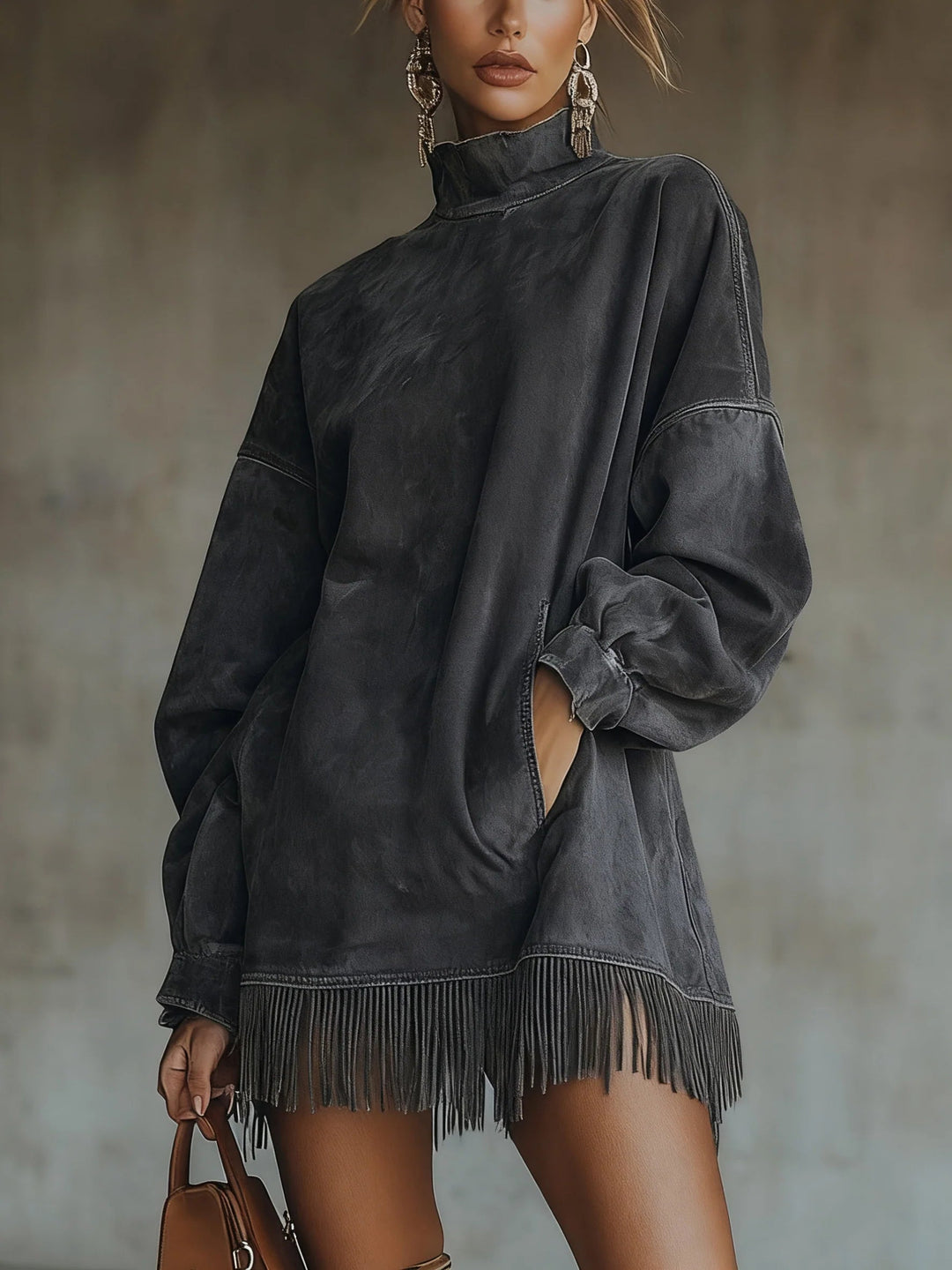 Virela | Long Sleeved Mini Dress