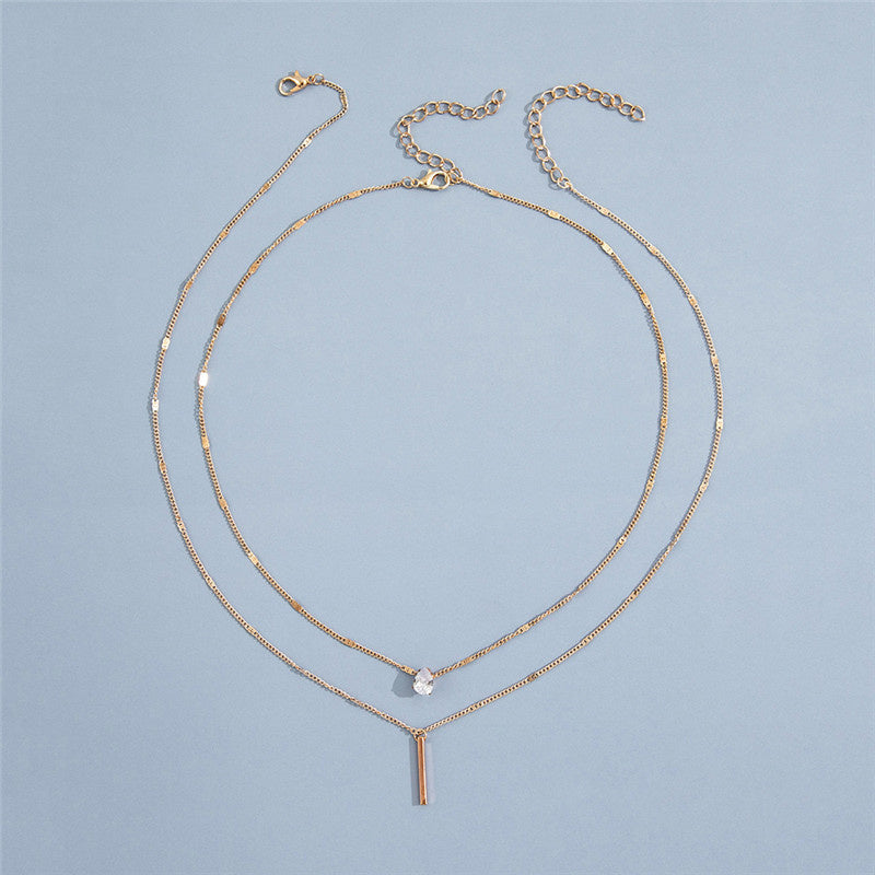 Vintage Necklace Set with Gold Pendant