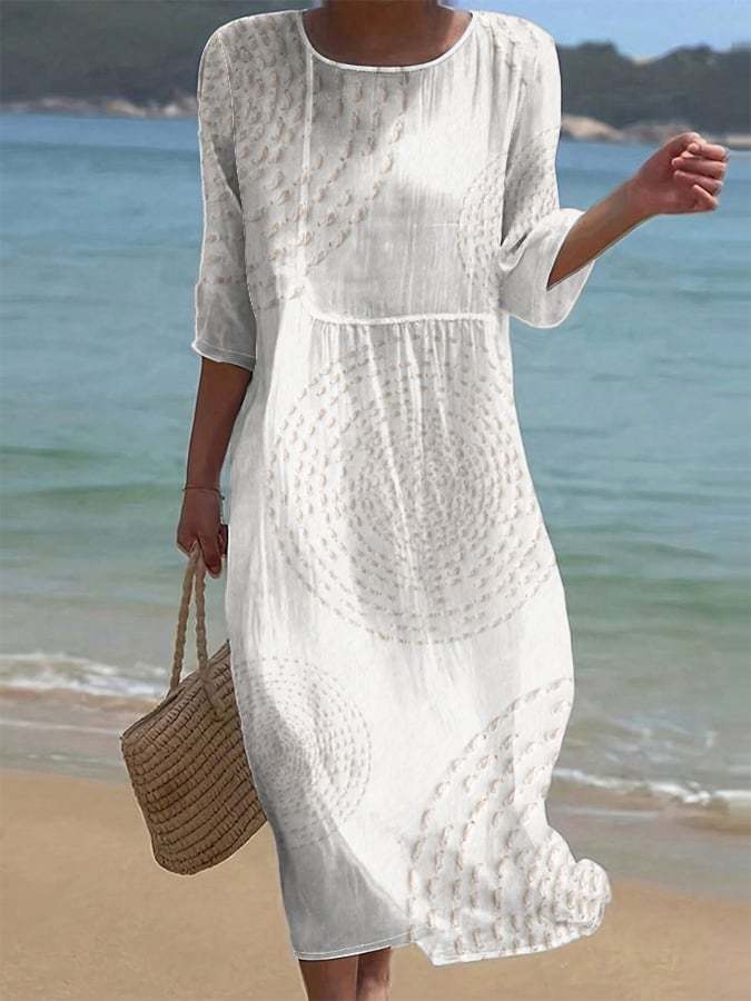 Embroidered Casual Dress for Women